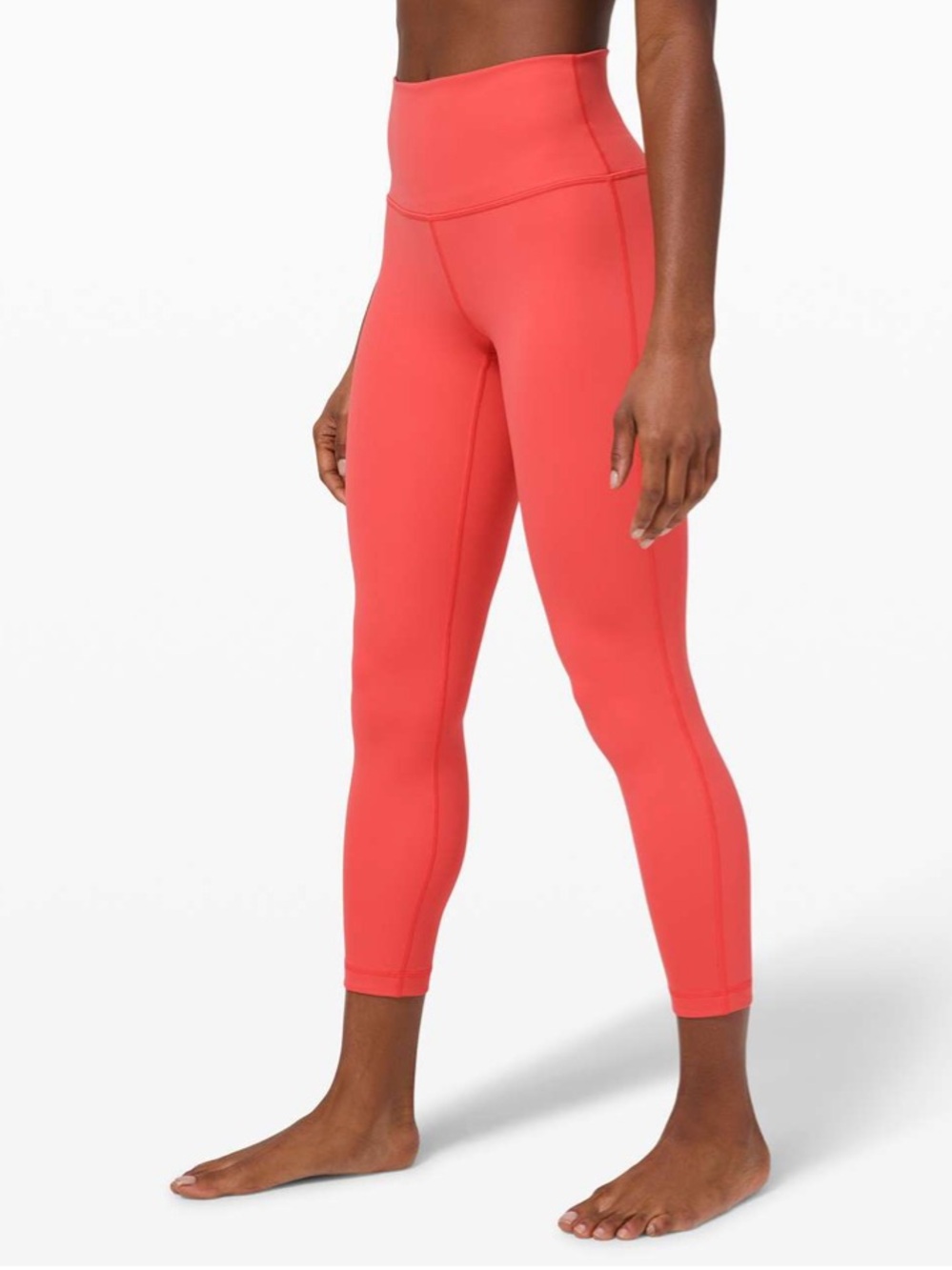 Lululemon Wunder Under High Rise 7/8 Tights Leggings Watermelon Red 10 Luxtreme